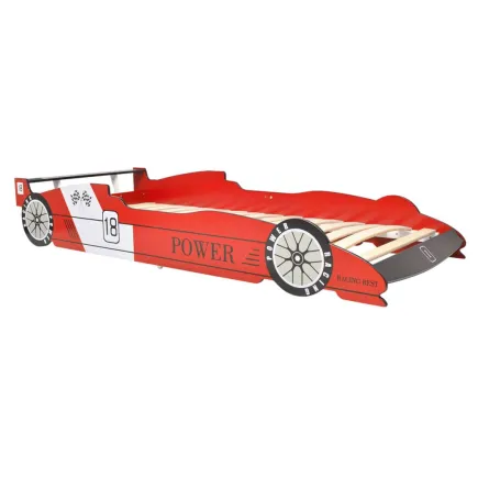 Lit voiture de course pour enfants 90 x 200 cm Rouge 2