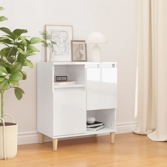 Buffet Blanc brillant 60x35x70 cm 