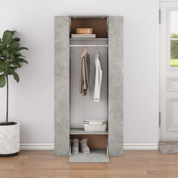 Armoires de couloir 2 pcs Gris béton 