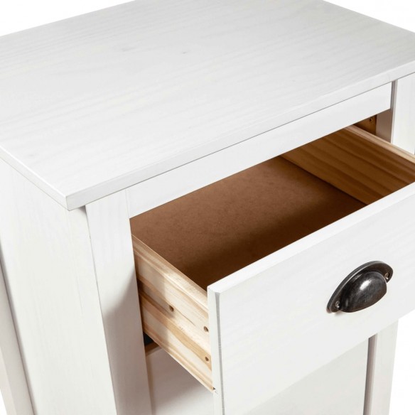 Buffet Hill Blanc 46x35x80 cm Bois de pin solide Buffet Hill Blanc 46x35x80 cm Bois de pin solide