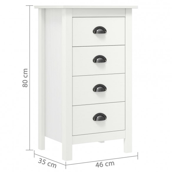 Buffet Hill Blanc 46x35x80 cm Bois de pin solide Buffet Hill Blanc 46x35x80 cm Bois de pin solide