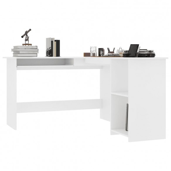 Bureau d'angle en forme de L Blanc 120x140x75 cm Bureau d'angle en forme de L Blanc 120x140x75 cm