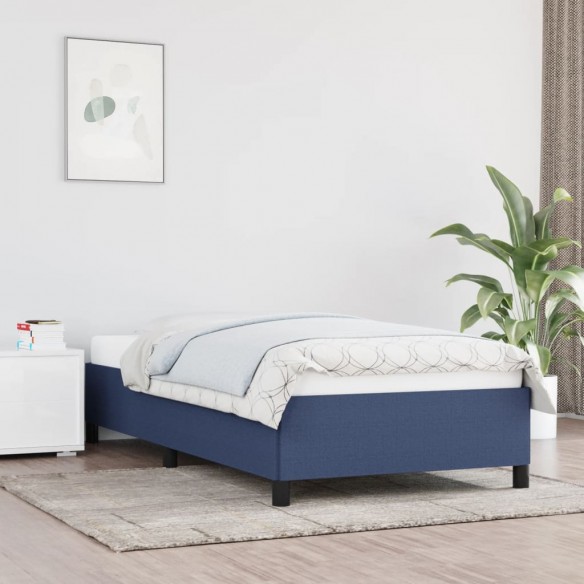 Lit Bleu 90x200 cm Tissu