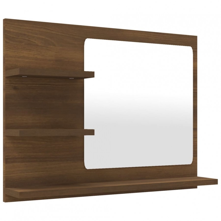 Miroir de bain Chêne marron 60x10,5x45 cm 