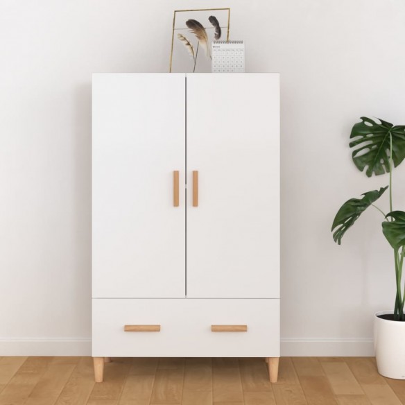 Buffet Blanc brillant 70x31x115 cm 