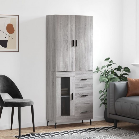 Buffet haut Sonoma gris 69,5x34x180 cm 