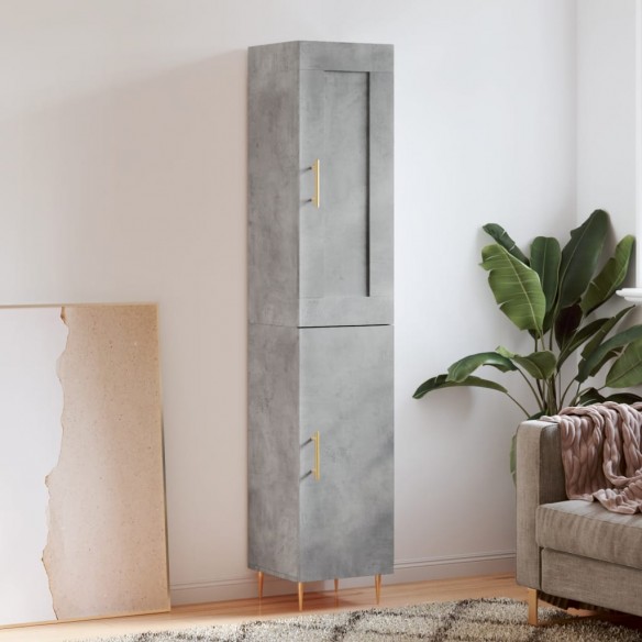 Buffet haut Gris béton 34,5x34x180 cm 