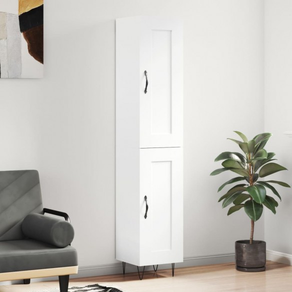 Buffet haut Blanc brillant 34,5x34x180 cm 