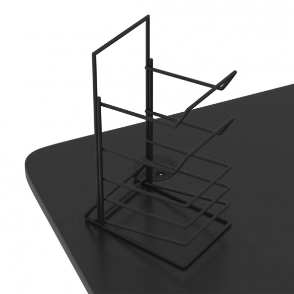 Bureau de jeu à LED avec pieds en forme de Z Noir 90x60x75 cm Bureau de jeu à LED avec pieds en forme de Z Noir 90x60x75 cm