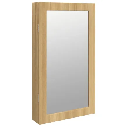 Armoire à bijoux avec miroir et éclairage LED mural 2