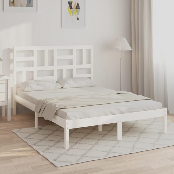 Lit Blanc Bois massif 120x200 cm