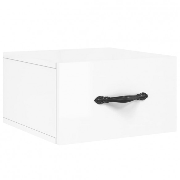Tables de chevet murales 2 pcs blanc brillant 35x35x20 cm Tables de chevet murales 2 pcs blanc brillant 35x35x20 cm