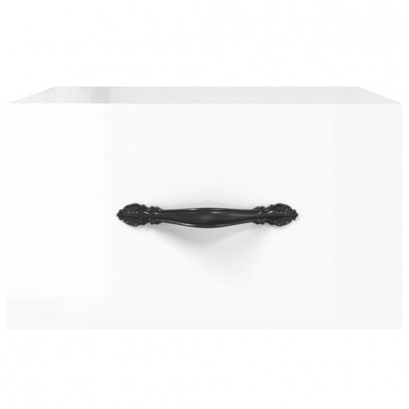 Tables de chevet murales 2 pcs blanc brillant 35x35x20 cm Tables de chevet murales 2 pcs blanc brillant 35x35x20 cm
