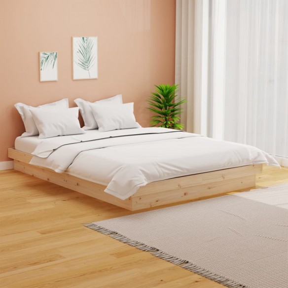 Lit bois massif 135x190 cm double