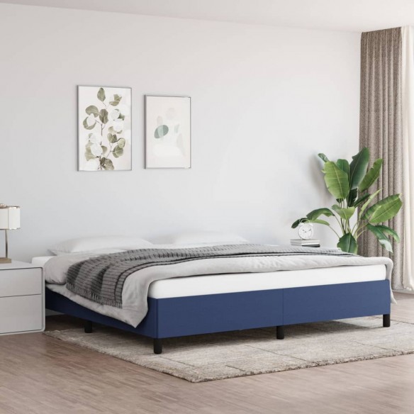 Lit Bleu 200x200 cm Tissu
