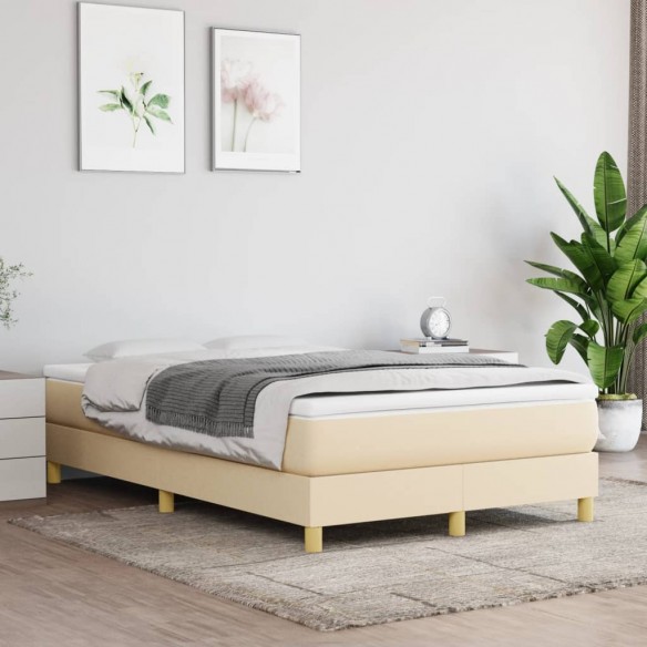 Lit Crème 120x200 cm Tissu