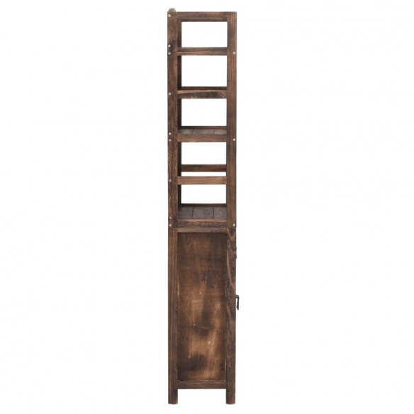 Vitrine Marron foncé 46x24x140 cm Bois massif de Paulownia Vitrine Marron foncé 46x24x140 cm Bois massif de Paulownia