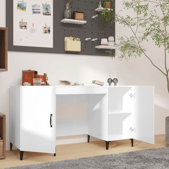 Bureau Blanc brillant 140x50x75 cm  Bureau Blanc brillant 140x50x75 cm