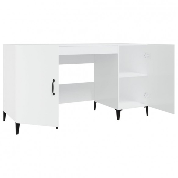 Bureau Blanc brillant 140x50x75 cm  Bureau Blanc brillant 140x50x75 cm
