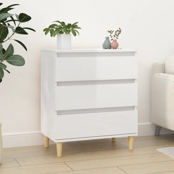 Buffet Blanc brillant 60x35x70 cm 