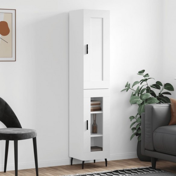 Buffet haut Blanc 34,5x34x180 cm 