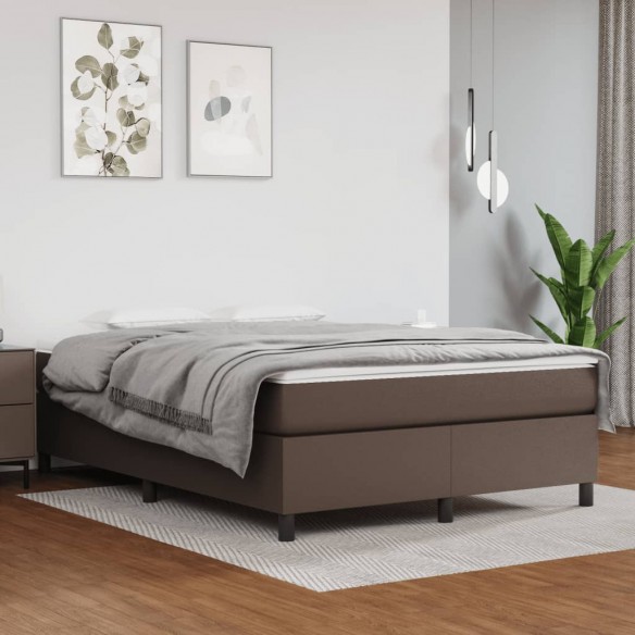 Lit Marron 140x200 cm Similicuir