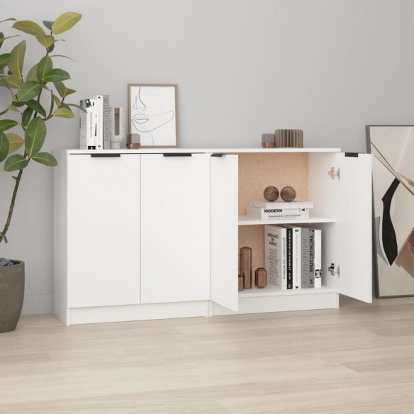 Buffets 2 pcs Blanc 60x30x70 cm 