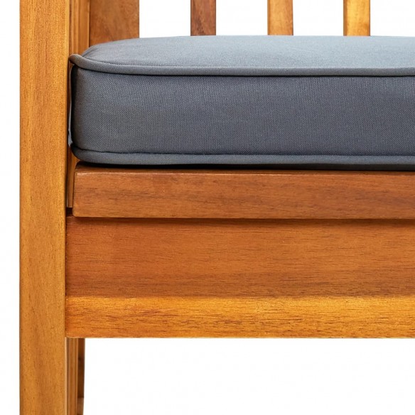 Banc de jardin avec coussin 119 cm Bois solide d'acacia