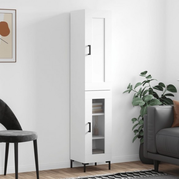 Buffet haut Blanc 34,5x34x180 cm 