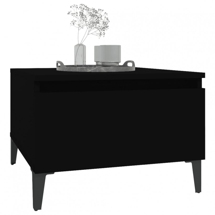 Table d'appoint Noir 50x46x35 cm