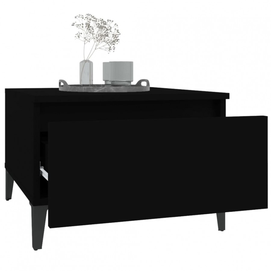 Table d'appoint Noir 50x46x35 cm