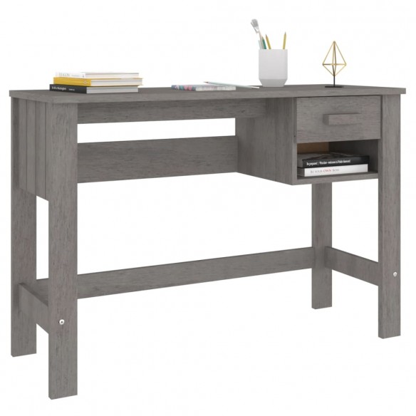 Bureau HAMAR Gris clair 110x40x75 cm Bois massif de pin Bureau HAMAR Gris clair 110x40x75 cm Bois massif de pin