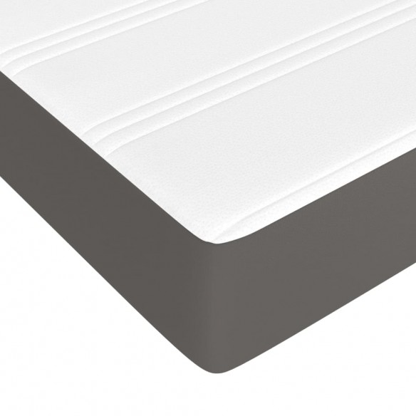 Lit avec matelas Gris 90x190 cm Similicuir