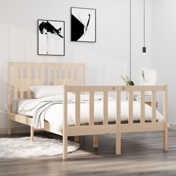 Lit bois massif 120x190 cm petit double