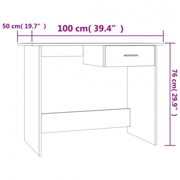 Bureau Chêne sonoma 100 x 50 x 76 cm Aggloméré Bureau Chêne sonoma 100 x 50 x 76 cm Aggloméré