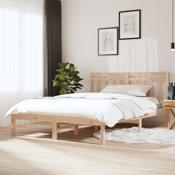 Lit Bois massif 135x190 cm Double