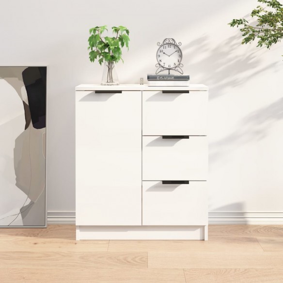 Buffet Blanc brillant 60x30x70 cm 