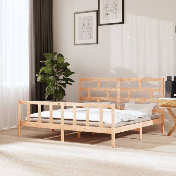 Lit bois de pin massif 180x200 cm super king