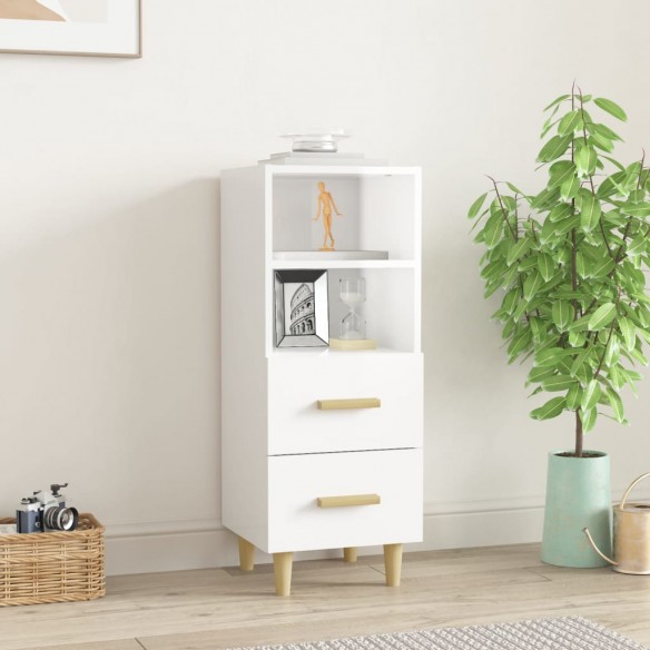 Buffet Blanc brillant 34,5x34x90 cm 