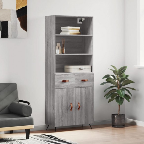 Buffet haut Sonoma gris 69,5x34x180 cm 