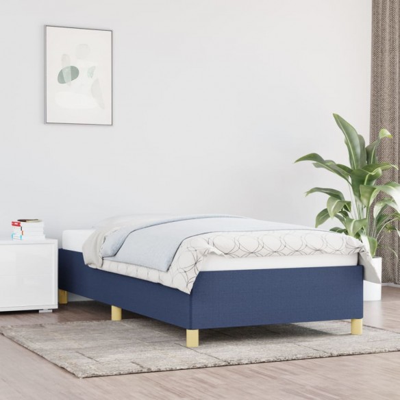 Lit Bleu 90x200 cm Tissu