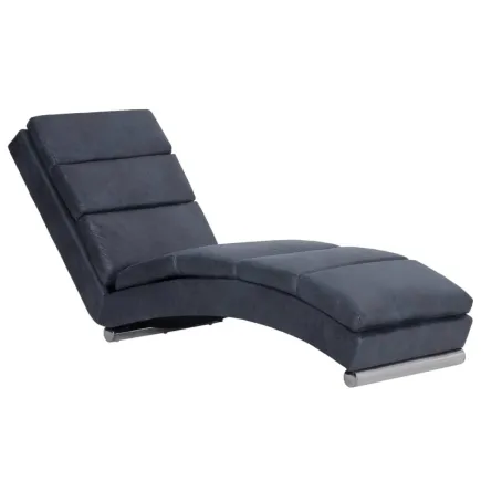 Chaise longue Gris Similicuir daim 2