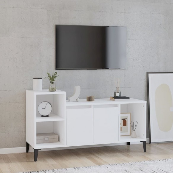 Meuble TV Blanc 100x35x55 cm 