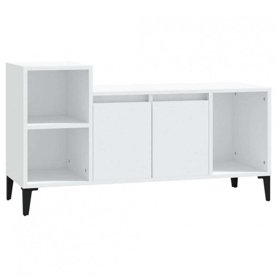Meuble TV Blanc 100x35x55 cm 