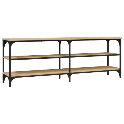 Meuble TV chêne sonoma 140x30x50 cm bois d'ingénierie 2