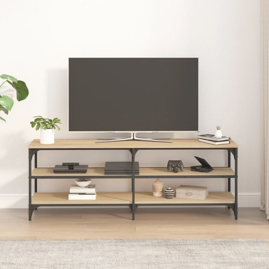 Meuble TV chêne sonoma 140x30x50 cm bois d'ingénierie