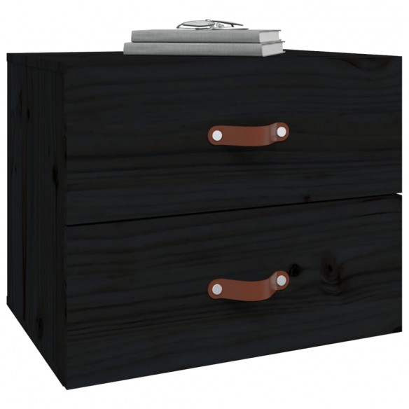 Table de chevet murale Noir 50x36x40 cm Table de chevet murale Noir 50x36x40 cm