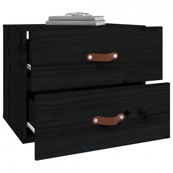 Table de chevet murale Noir 50x36x40 cm Table de chevet murale Noir 50x36x40 cm