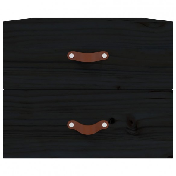 Table de chevet murale Noir 50x36x40 cm Table de chevet murale Noir 50x36x40 cm
