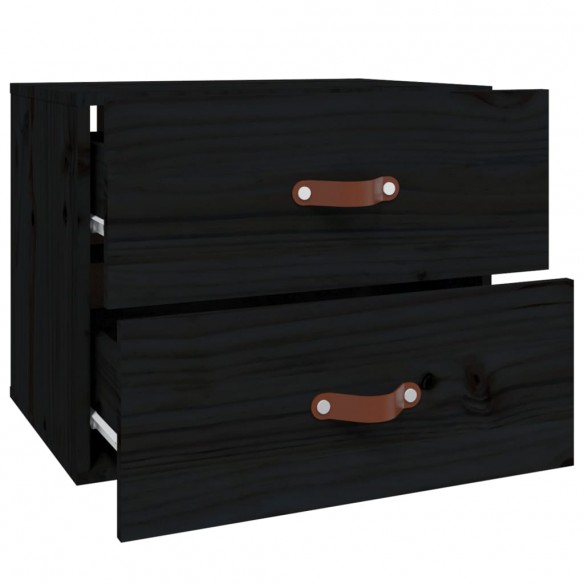 Table de chevet murale Noir 50x36x40 cm Table de chevet murale Noir 50x36x40 cm